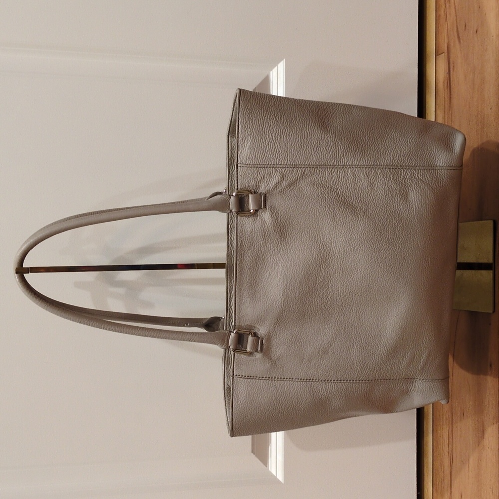 Kate Spade PROJECT Renny Drive Francis in clocktower Taupe Bag STORYBOOK Lining - Picture 4 of 15